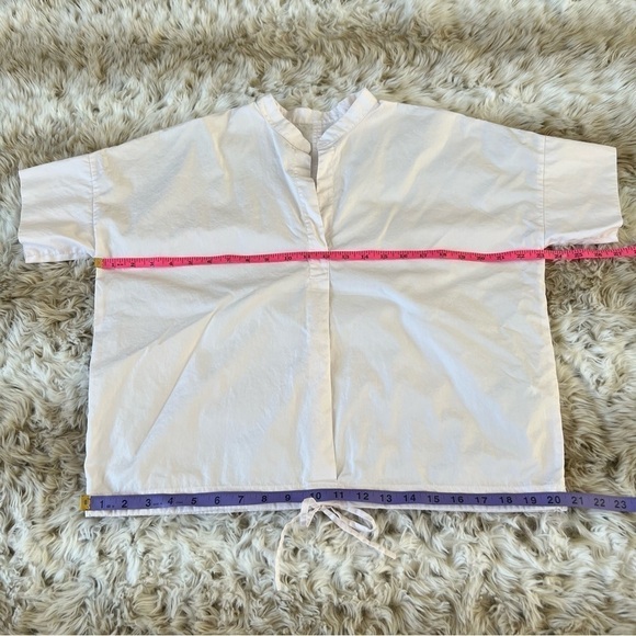 VINCE. Drawstring Popover Blouse - Picture 6 of 7